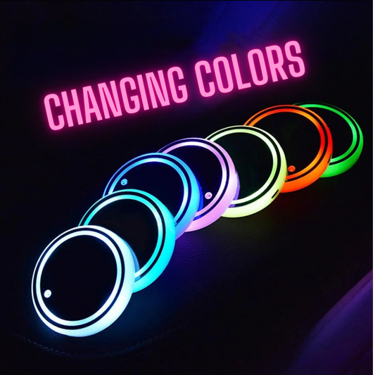 Changing Colors LED Cup Pad For Car